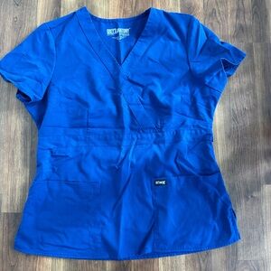Grey’s Anatomy scrub top women’s - large - bright blue.